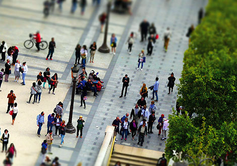 Beispiel Referenzen: Tilt-Shift-Bild, rechte Seite.